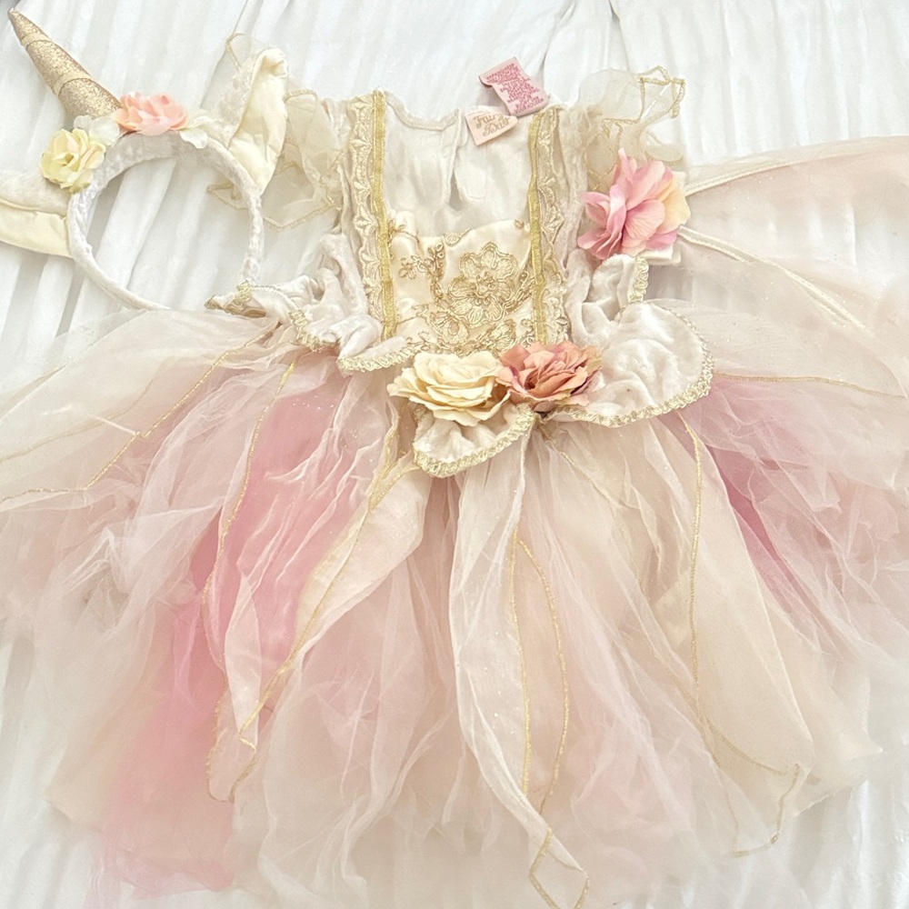 Pink and Cream Unicorn Princess Costume for Kids